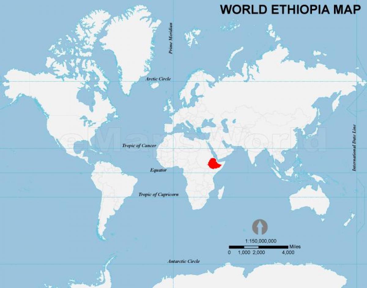 karti Etiopije lokacija