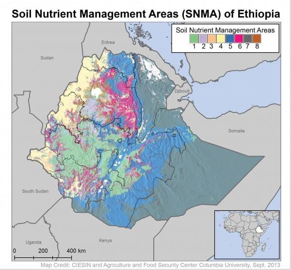 mapa tlu mapu Etiopije