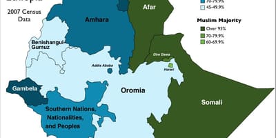 Mapa dorze Etiopije