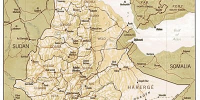 Mapa Etiopije karta je stara