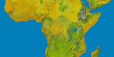 Mapa Etiopski brda na svijetu