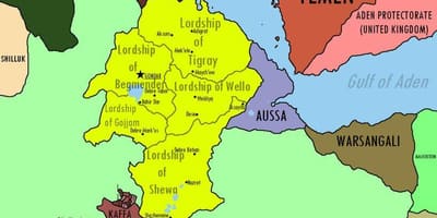 Mapa Etiopski carstvo