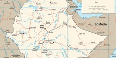 Mapa Etiopski mapu sliku