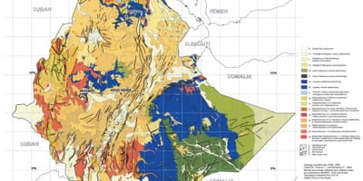Mapa geološke mapu Etiopije