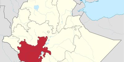Mapa na jug Etiopije