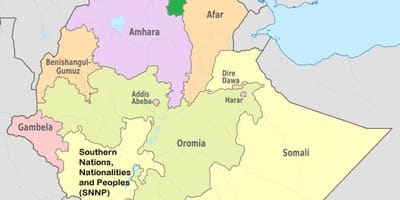 Etiopski tigray mapu